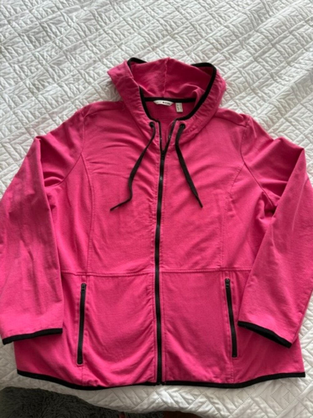 Cute European Pink Zip Up Sweatshirt